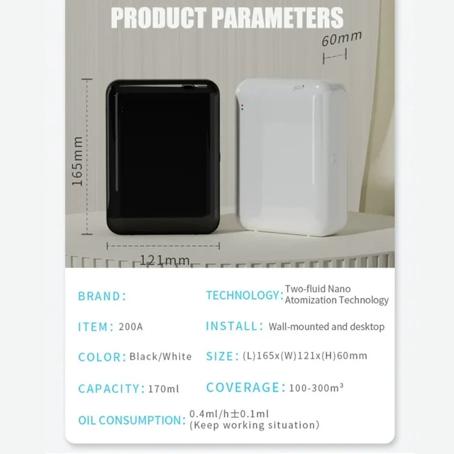 Electric Smell Coverage 300m³ For Home Smell Distributor Aromatherapy Diffuser Bluetooth Control Smart Battery Aroma Diffuser 6
