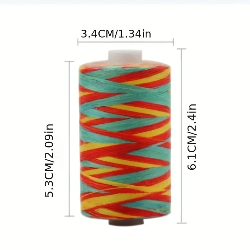 Embroidery weaving thread 10PC 1000Yards rainbow polyester for needlework machine sewing