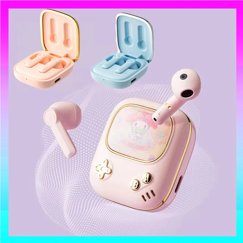 

Kawaii Sanrio My Melody Cinnamoroll Аниме Фигурка беспроводные Bluetooth наушники атлетика долгий срок службы батареи Hifi Звук качество подарок
