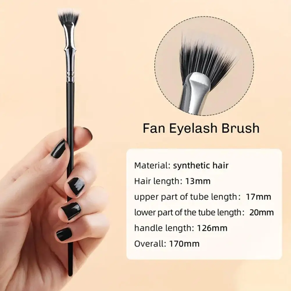 

Fan-Shaped Bent Eyelash Brush Professional Mini Sunflower Lower Lash Make Angle Eye Tool Eyelash Folding Up Brush E6H2