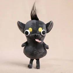Whimsical Chihuahua Plush Keychain - Adorable Stuffed Puppy Pendant Gift (Black 24cm)