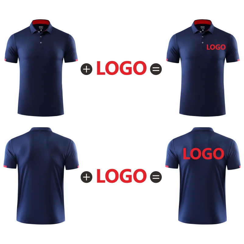 Quick-drying Sports Polo Shirt Custom Design Company Brand Logo Breathable Short Sleeved Polo Embroidery Printing Patter Text images - 6