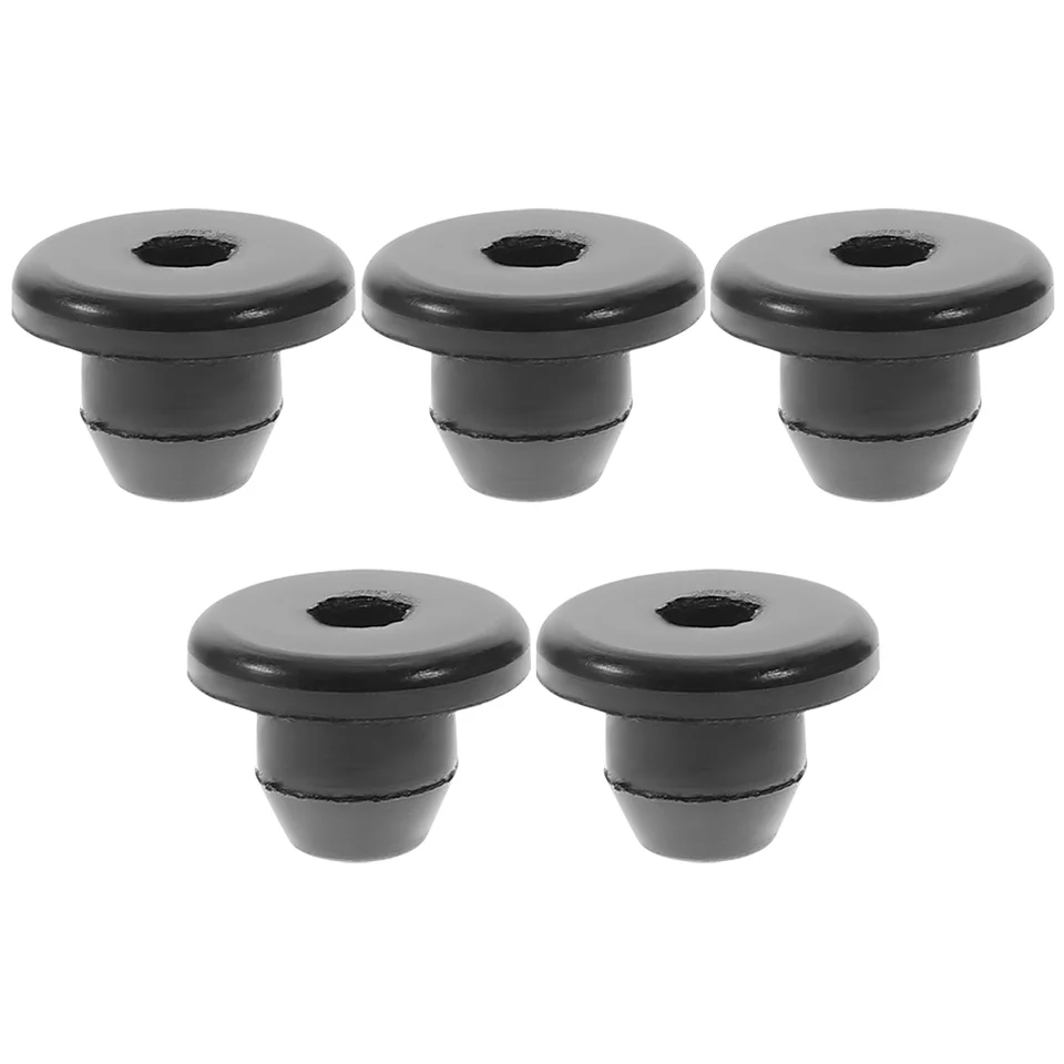 VALICLUD 5 tappi per jack a bottiglia da pavimento, 8,5 mm, a testa piatta, orizzontali, in gomma nera, tappo di riempimento idraulico per foro del serbatoio dell'olio