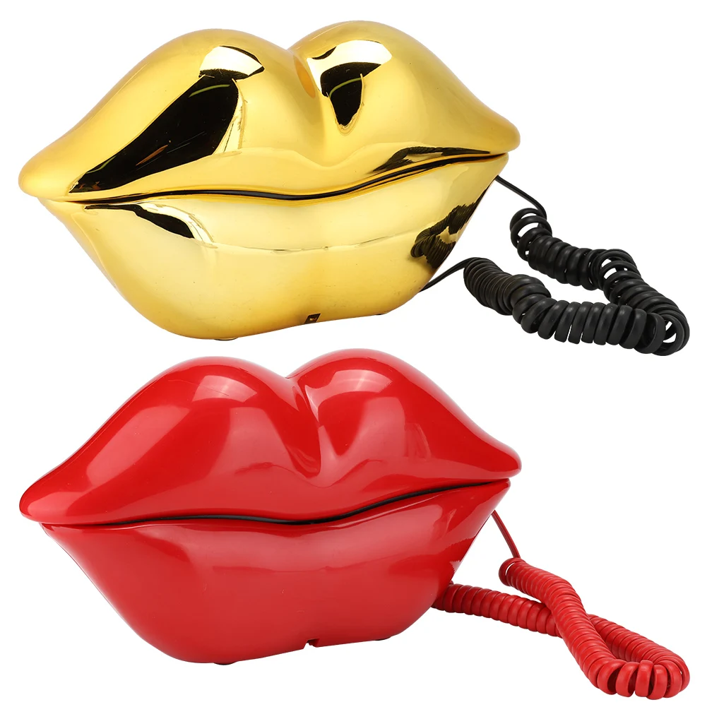 WX-3061 Multi-Functional Cute Lip Shape Telephone Desk Phone Home Decoration Set Telephone