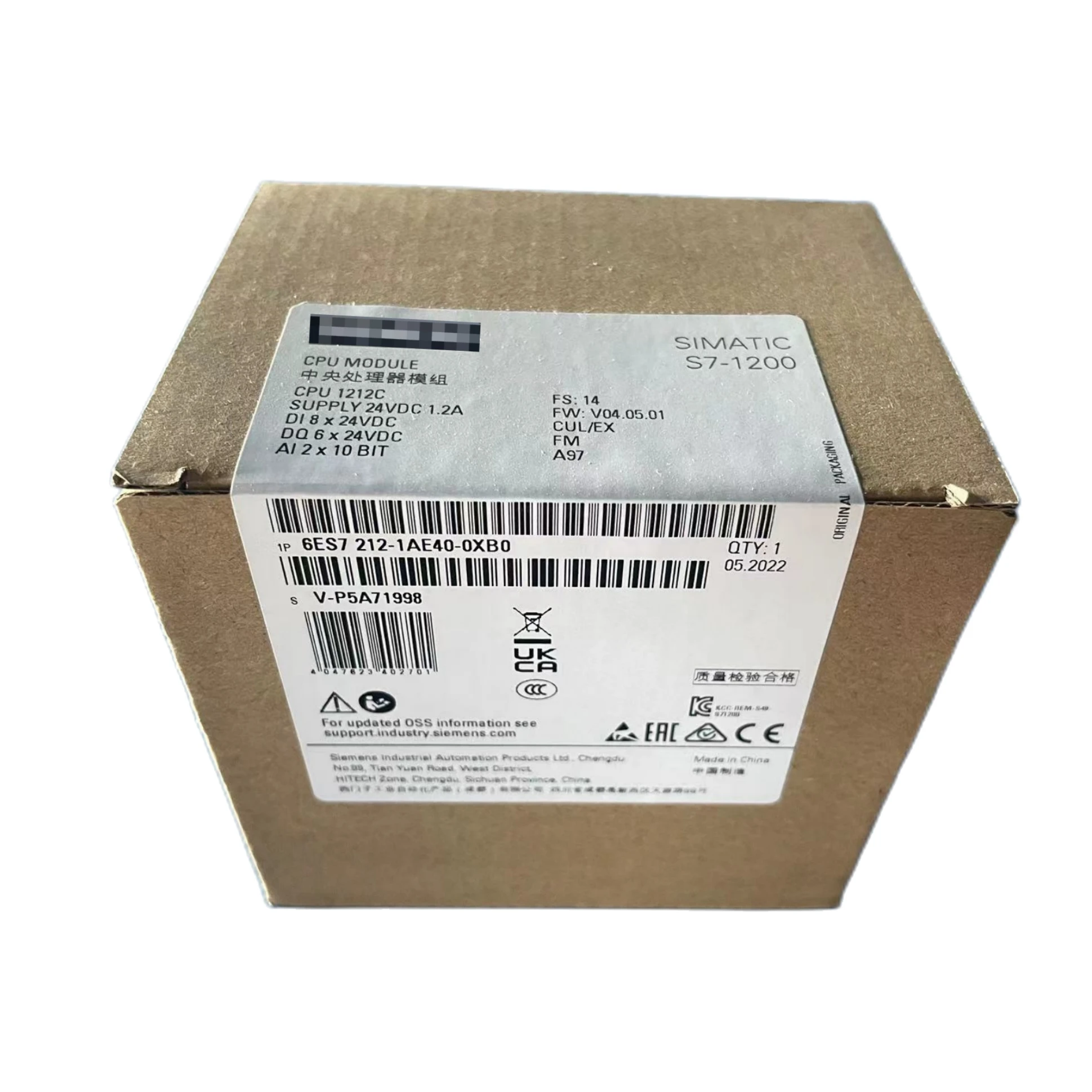 

Simatic S-7-1200 S71200 S7-1200 1212C DC/RLY 1200 1212 CPU programmable controller 6ES7212-1AE40-0XB0