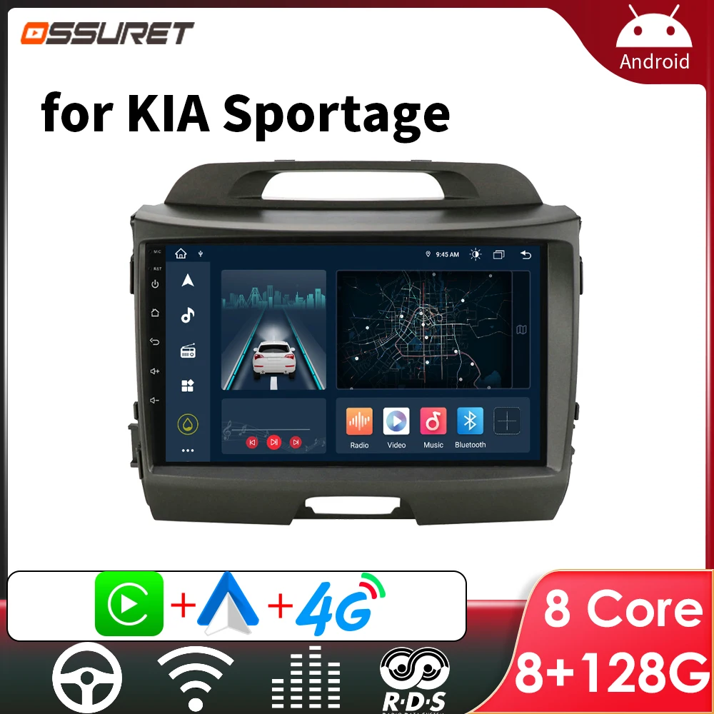 Ossuret Android 11 Auto Carplay Radio Multimedia For Kia Sportage 3 2010 2011 2016 Video Player