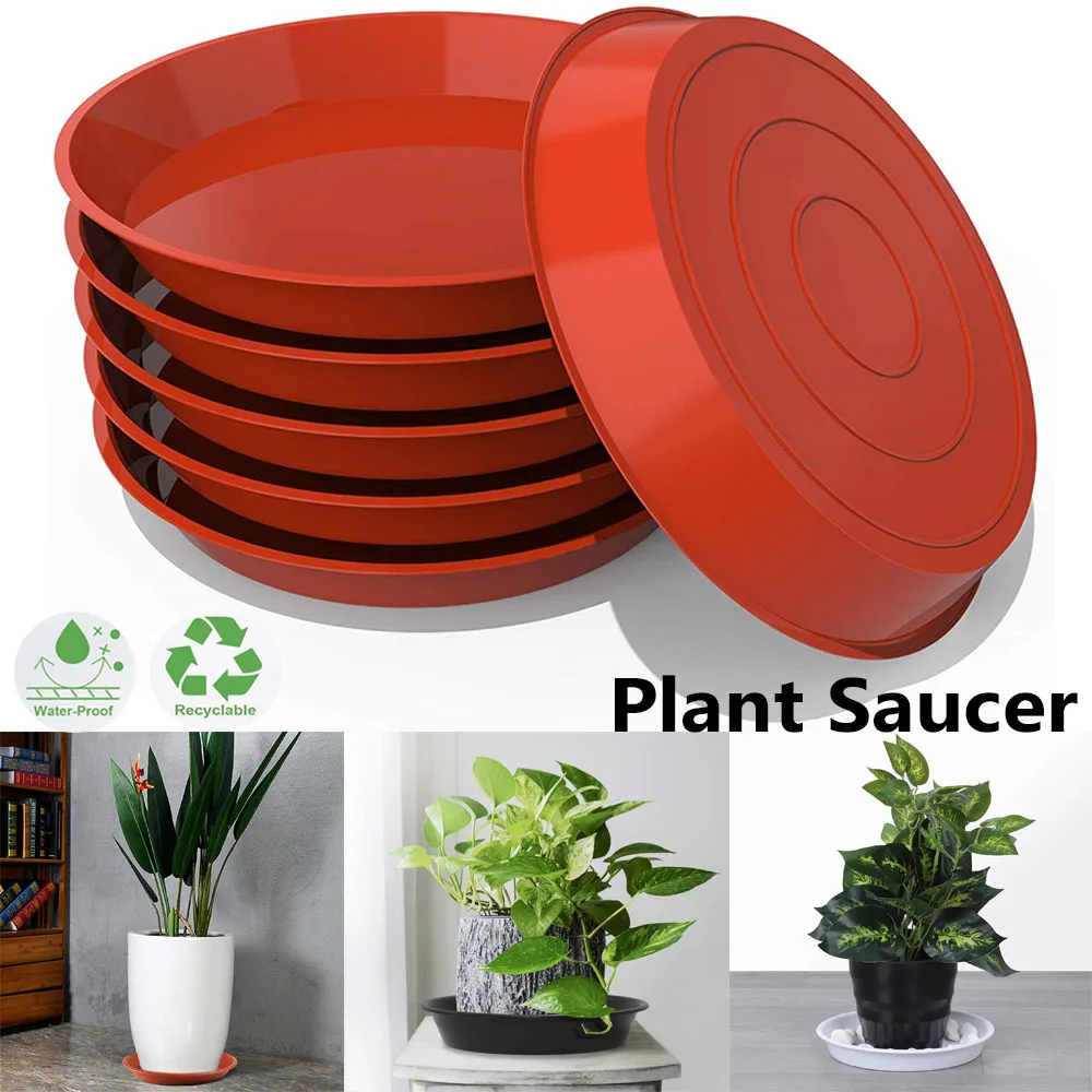 3Pcs Plant Saucer 4/6/7/8/10 inch Drip Trays Plastic Tray Saucers ...