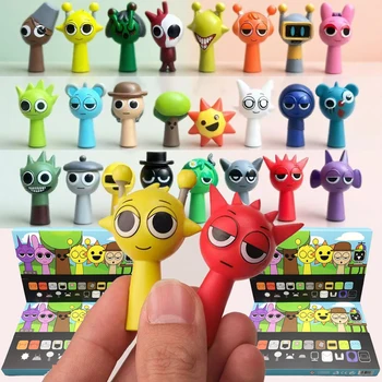 24pcs Sprunki Action Figures Sprunkies Game Sprunky Toy Whole Set Suitable for Giving Game Fans Birthday Gifts  Brinquedos Gift