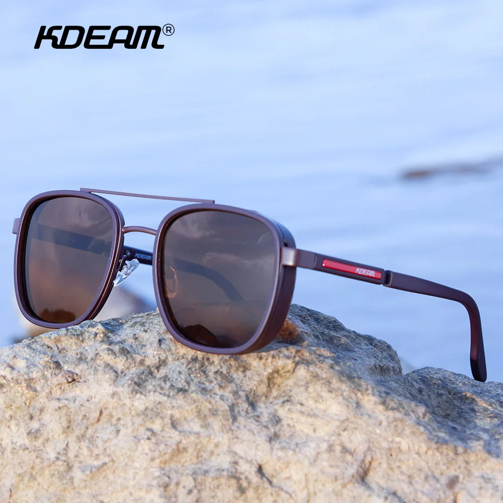 KDEAM Polarized TR90 Men's Fashion Sunglasses with Carrying Box