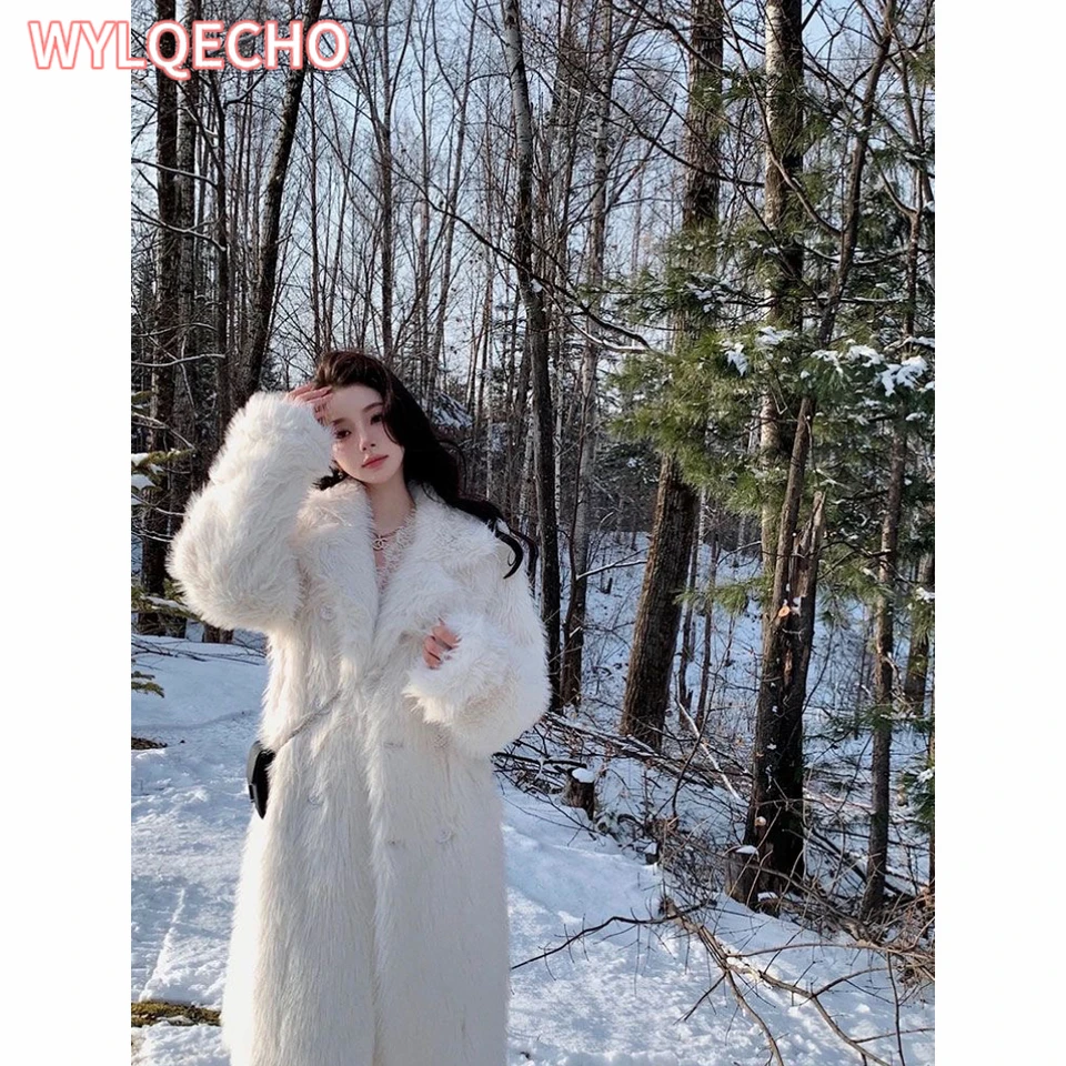 Winter Fox Fur Imitation Fur Coat Women's Long New Warm Raccoon