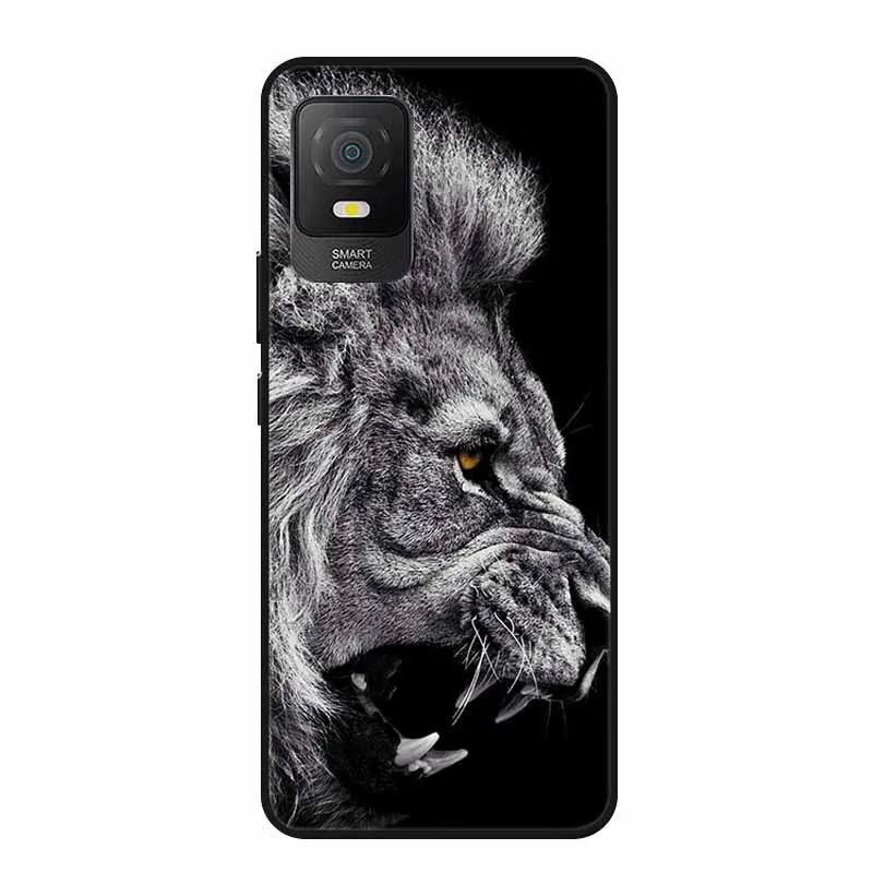 Cool Animal Black Silicone Soft Back Cover Case – Lion, Wolf, Tiger, Cat Design