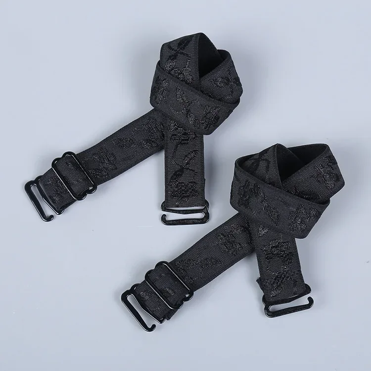 Bra Straps Women Slip Resistant Double Shoulder Elastic Brassiere Printing Replaceable 1Pair 1.5cm Width
