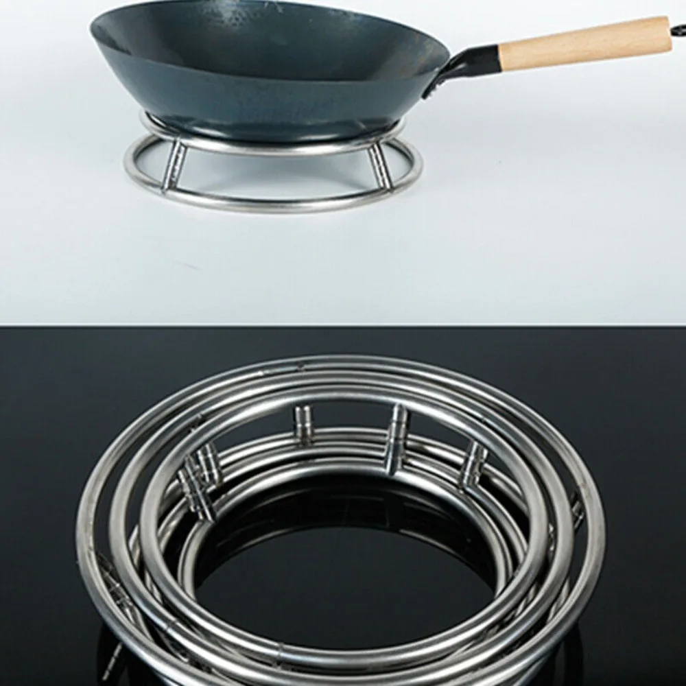 Rotundity Pot Storage Rack New Bold Stainless Steel Cauldron Bilayer Anti Scald Rack Kitchen 2