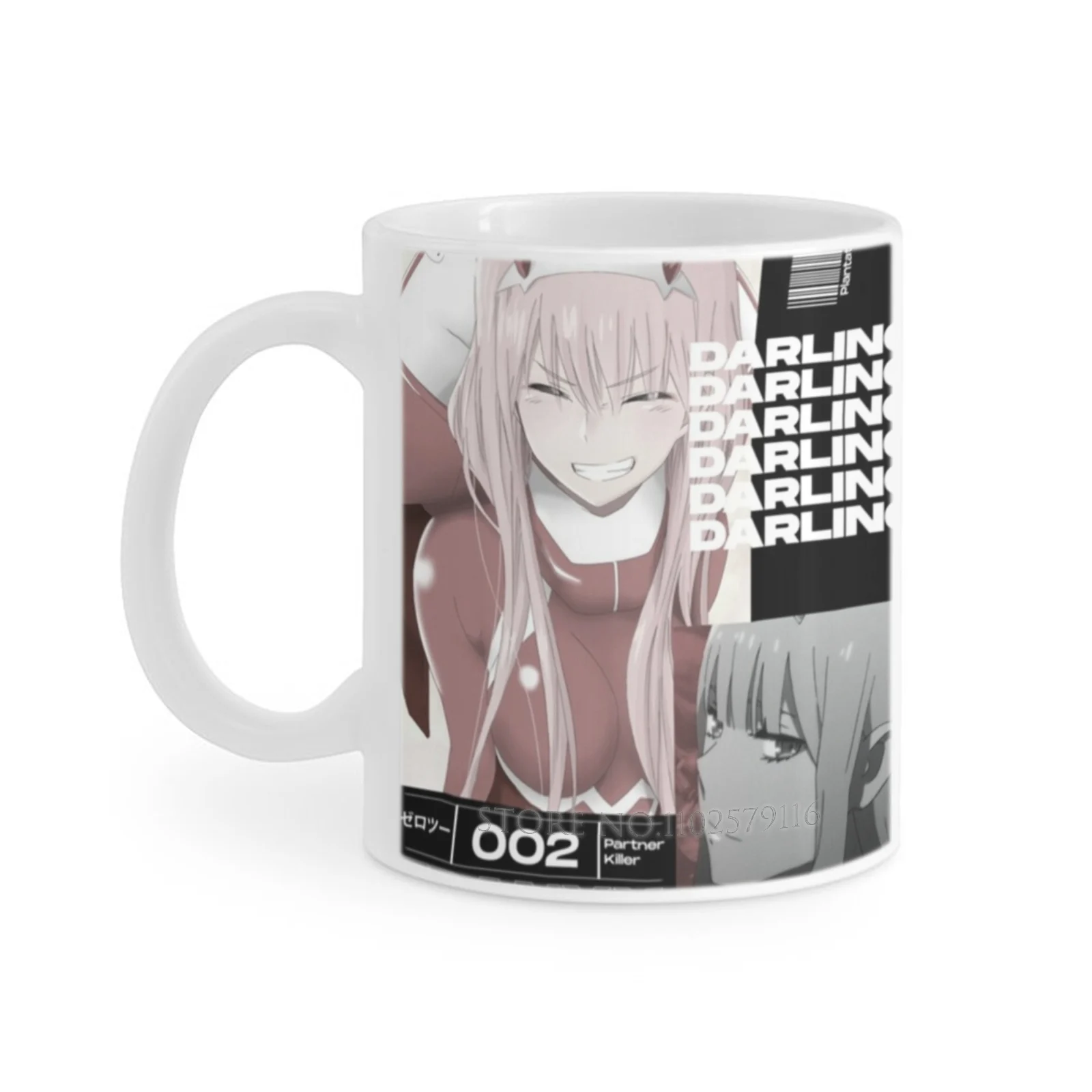 Zero Two Darling White Mug Coffee Cup Milk Tea Cups Gift For Friends Zero  Two Anime Darling In The Franxx Darling 02 Franxx 002 - AliExpress