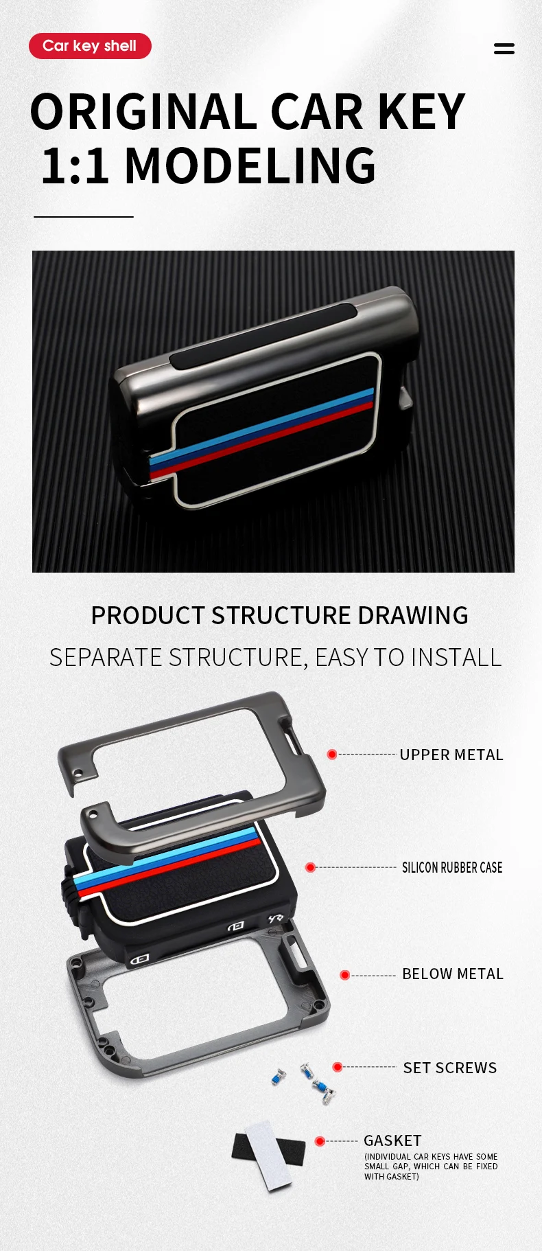 Custodia per chiave a distanza per Auto in lega custodia completa per Lynk & Co 05 accessori per la protezione della chiave interna dell'auto custodia per lo styling dell'auto - Sb20705818f87467a98fbe77b0a2d203e2