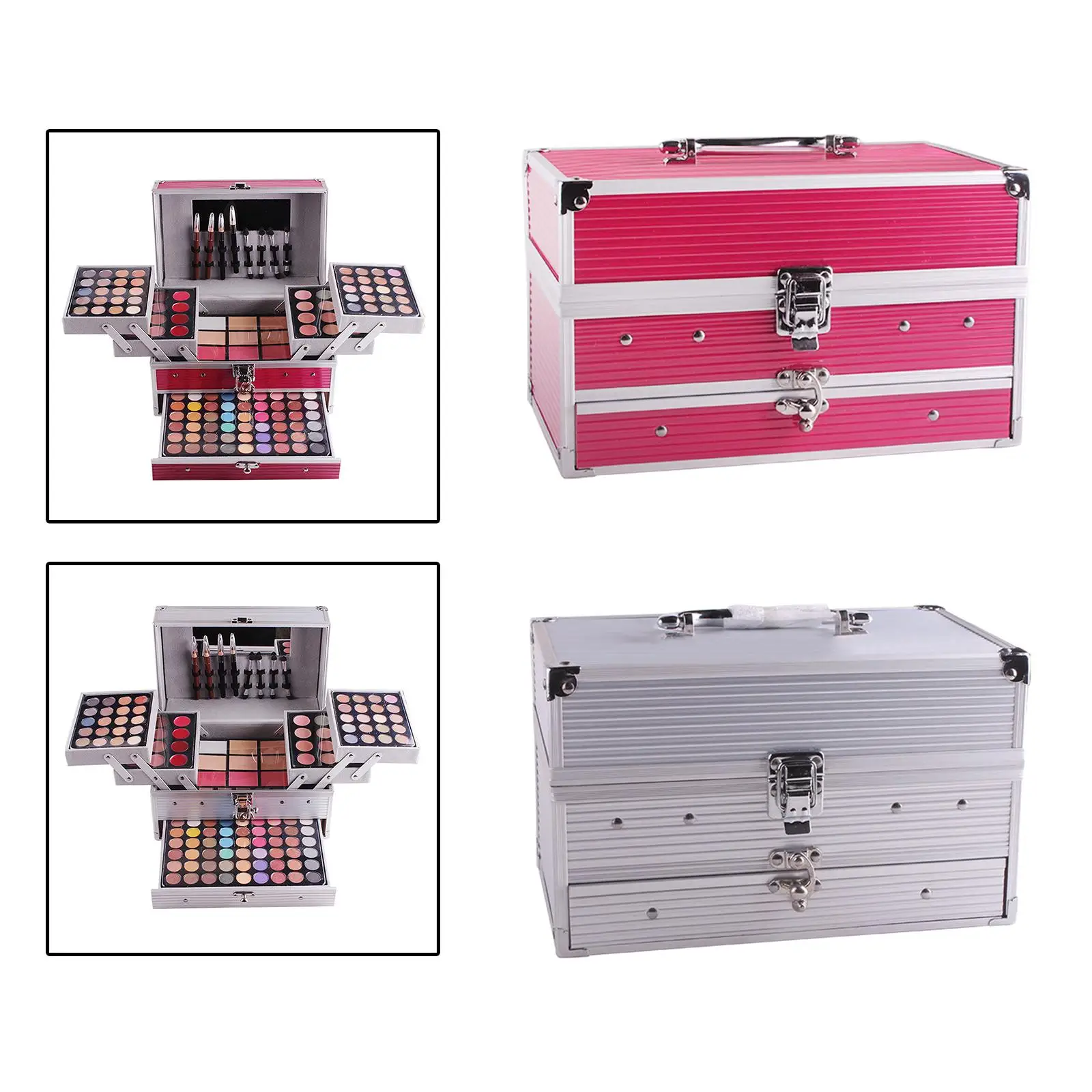 Makeup Kit Set Professional with Eyeshadow Blusher Eyebrow Powder Eyeliner Pencil for Girls Woman Daily Use Holiday Beginner