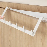 Hooks Over The Door 5 Hooks Multifunctional Home Bathroom Organizer Rack Clothes Coat Hat Towel Hanger Bathroom Kitchen Supplies 5