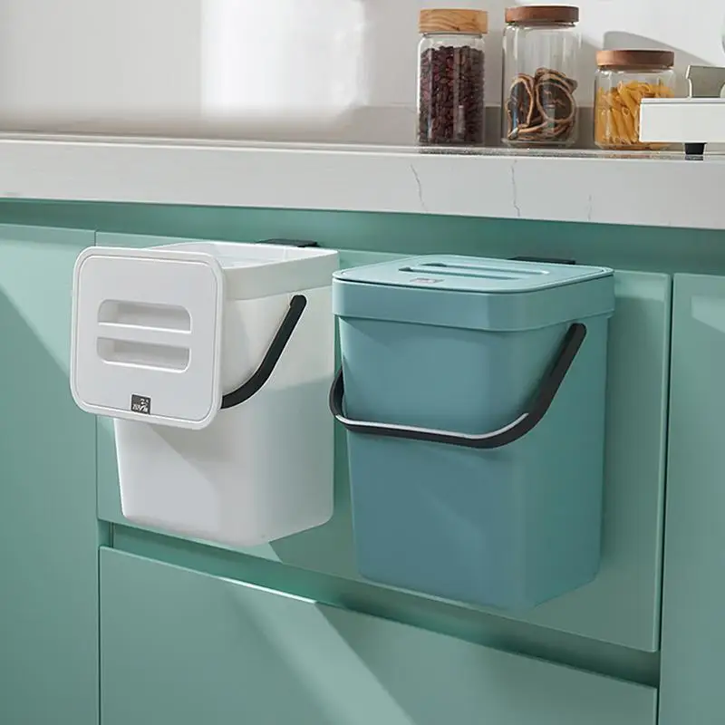 

Under Sink Trash Can durable Compost Bin Indoor Kitchen Sealed Under Sink Mountable Garbage container Waste basket for Kitchen