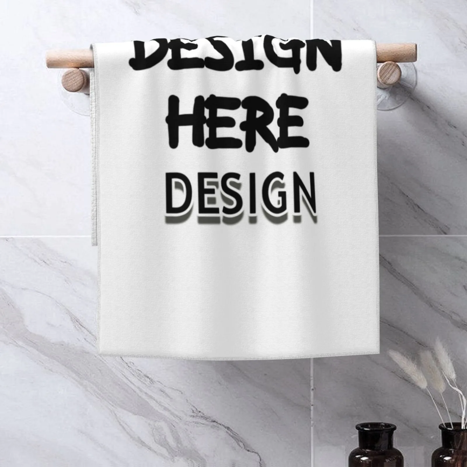 Customized Modern Woven Polyester Towels - Soft, Hand-Washable Rectangular Towels for Indoor and Outdoor Use - Personalized Home Decor and Party Accessory Set