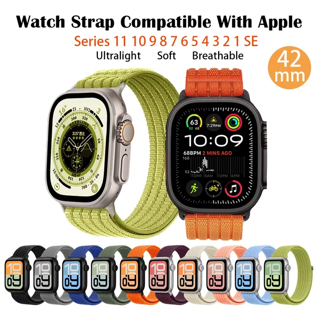 Bracelet sport pour Apple Watch, série 11/10/9/8/7/SE/Ultra2/3, 49mm, 46mm, 45mm, 44mm, 42/41/40mm, Correa, bracelet iWatch 1