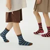 3-12T Boys Girls Socks Spring Fashion Striped Crew Socks Children's Calf Socks 4 Pairs Top Grade Quality Guarantee 4