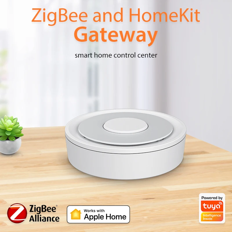 Tuya Smart Life Homekit Zigbee Gateway Smart Bridge Hub Funciona com Apple Home App Design de Modo Duplo com Fio - Image 5
