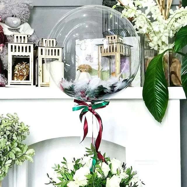 10 pièces 10-24 pouces Transparent Bobo bulle ballon clair gonflable Air hélium Globos mariage fête d'anniversaire décoration bébé douche 4