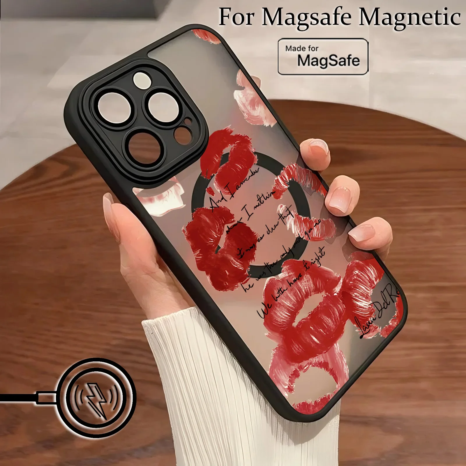Y2K Original Sexy Full Screen Kiss Lips Matte Phone Case