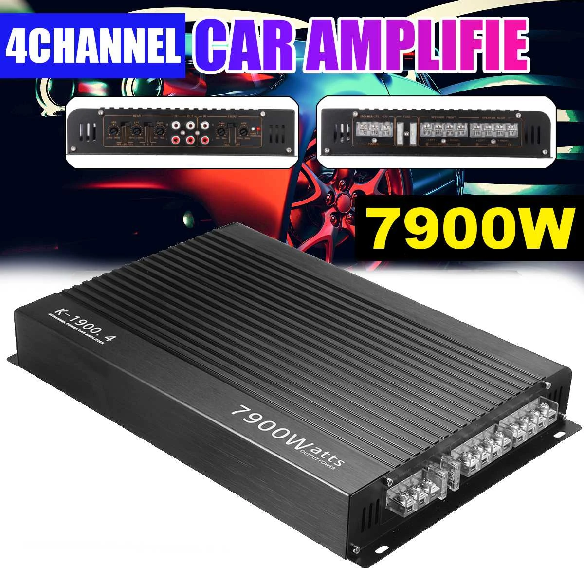 de Audio para coche, Subwoofer potente multicanal de 12V y 7900W, potencia de vehículo de aleación de aluminio, amplificador estéreo| | - AliExpress
