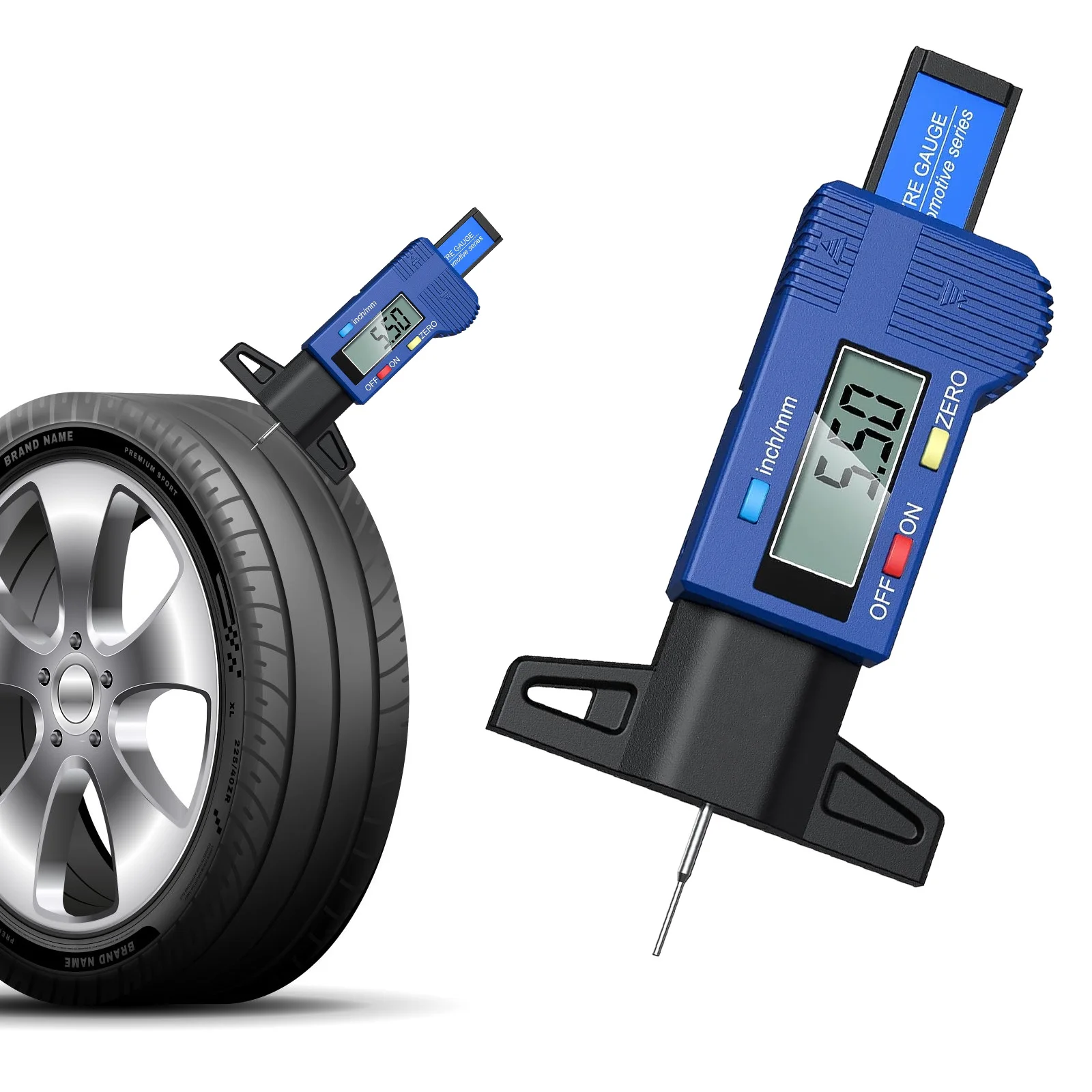 Car Tyre Meter Gauges Electronic Depth Caliper Measuring Tools Accessories