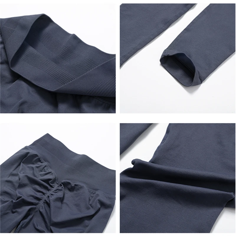 HBC Women Seamless Yoga Leggings High Waist Scrunch Butt Tights Compression Pant GYM Workout Pants Sports Fitness Leggings 6