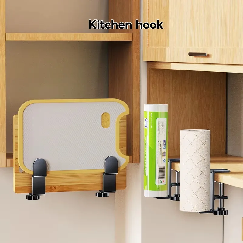 Eary 2 Pcs/Set Desk Side Storage Adjustable Laptop Holder for Home Office Clamp-on Shelf Tablet Computer Organizer For Bag Hooks