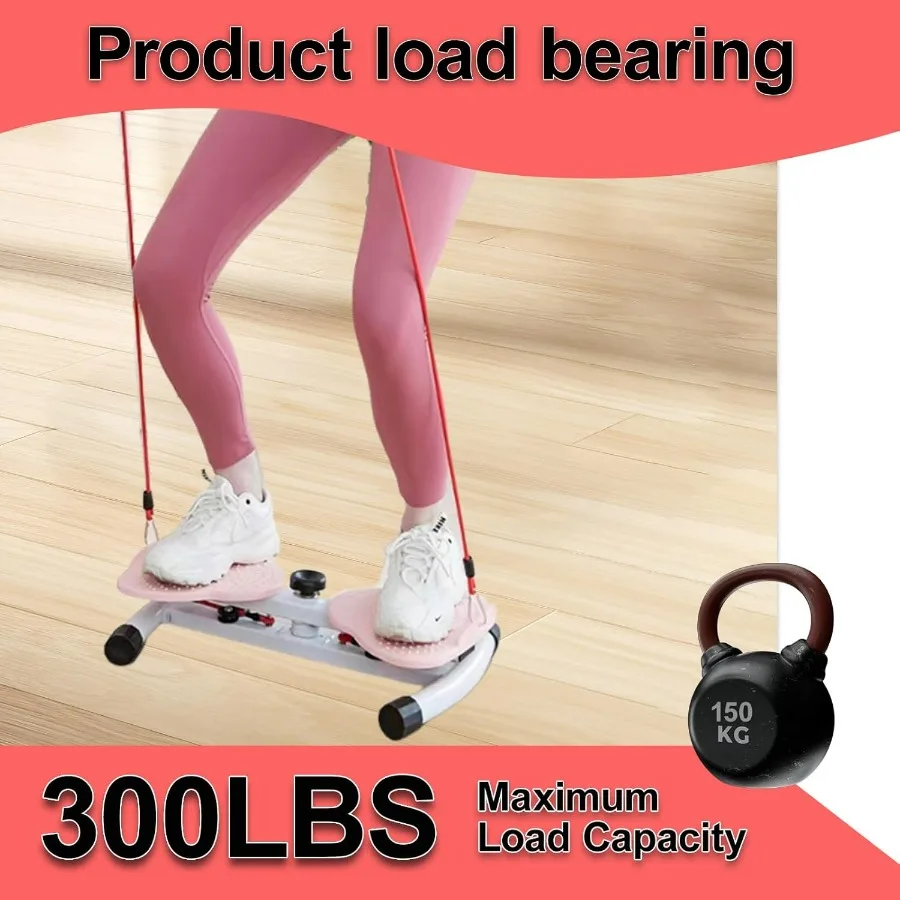 AB Workout Equipment Twist Board for Exercise, Silent ABS+Carbon Steel Home Gym, 150KG Capacity, Fat-Burning, Pre-Assembled & In