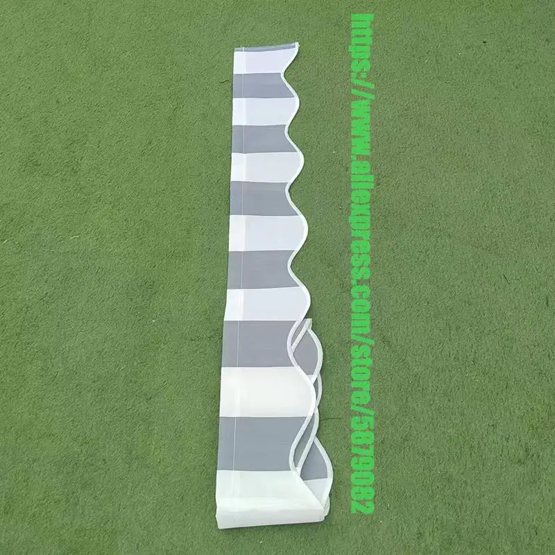 Sunshade Net Outdoor Awnings Retractable Home Terrace Roof Sunshade Custom Size Grey/White Stripes Outdoor Shade Sail UV Block Waterproof Replacement Fabric
