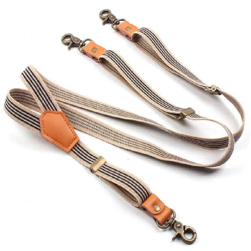 Work Suspenders Vintage Men's 3 Hooks Suspenders For Pants Casual Mens Trouser Fashion Adjustable Women's Braces