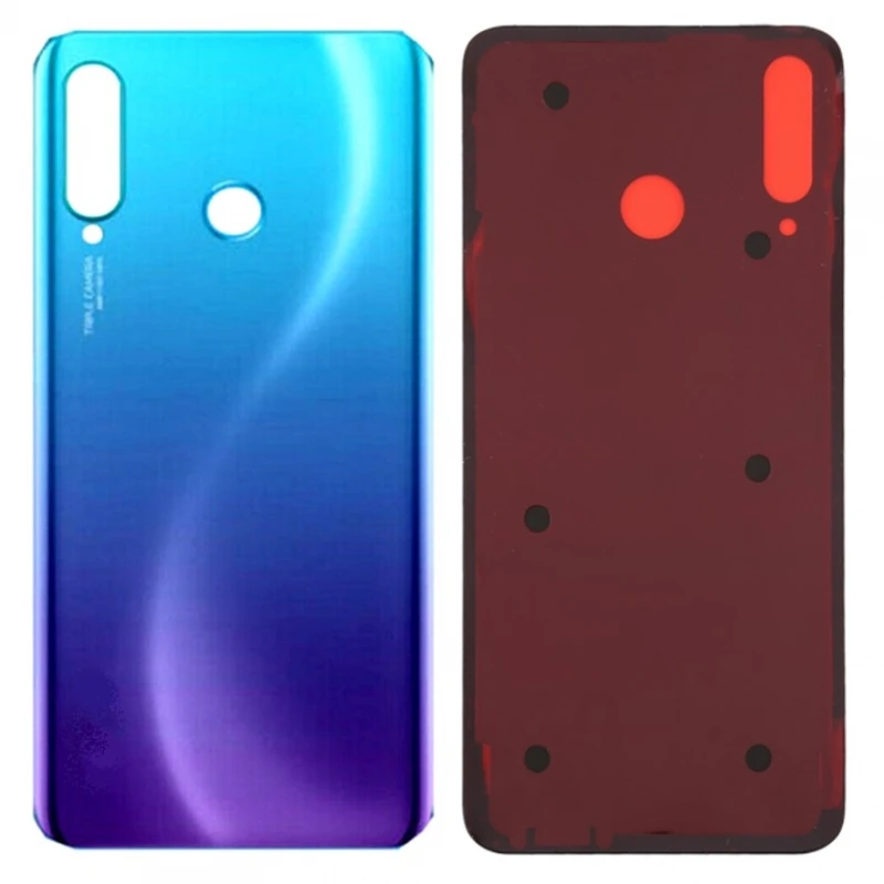 Coperchio Della Batteria Per Huawei P30 Lite Nova 4E Blu Di Vetro Della Copertura Posteriore Huawei P30 Lite (Mar-Lx1A, Mar-Lx1M, Mar-Al00, Mar-L01A, 