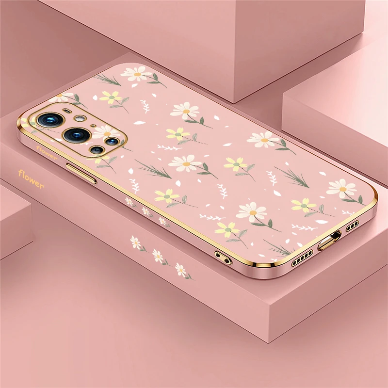 Elegant Floral Print Shockproof Silicone Phone Case