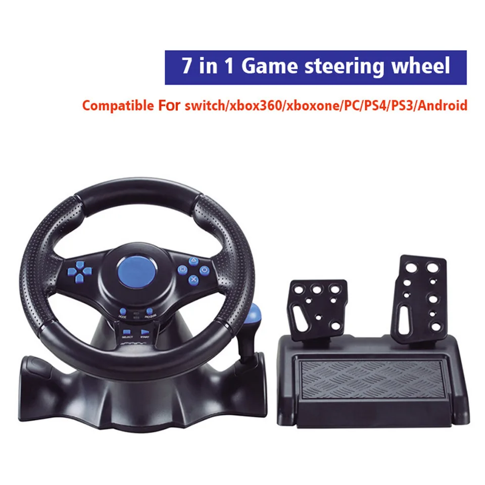 Qiilu Racing Game Wheel Usb Game Steering Wheel Abs Game Steering Wheel 180° Rotation 7 In 1 Vibration Usb Racing Game Wheel With Pedal For Ps4 Pc Buy Standard Quality China Wholesale Racing Wheel For Ps3 Ps2 Usb