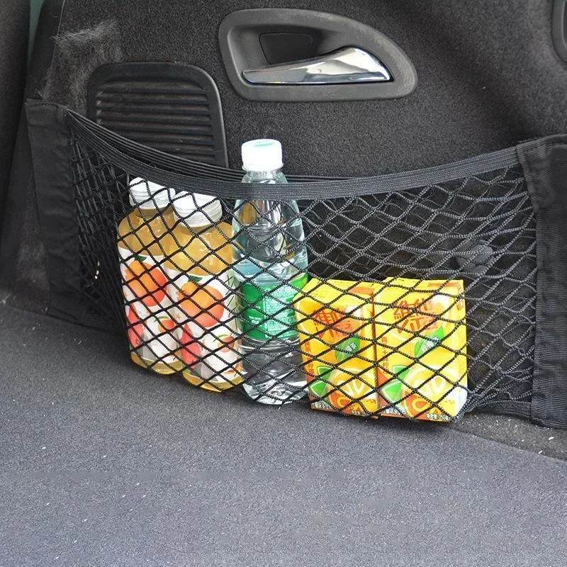 Car Trunk Organizer Double-layer Mesh Pocket Storage Bag for Car Back Rear Trunk car trunk organizer