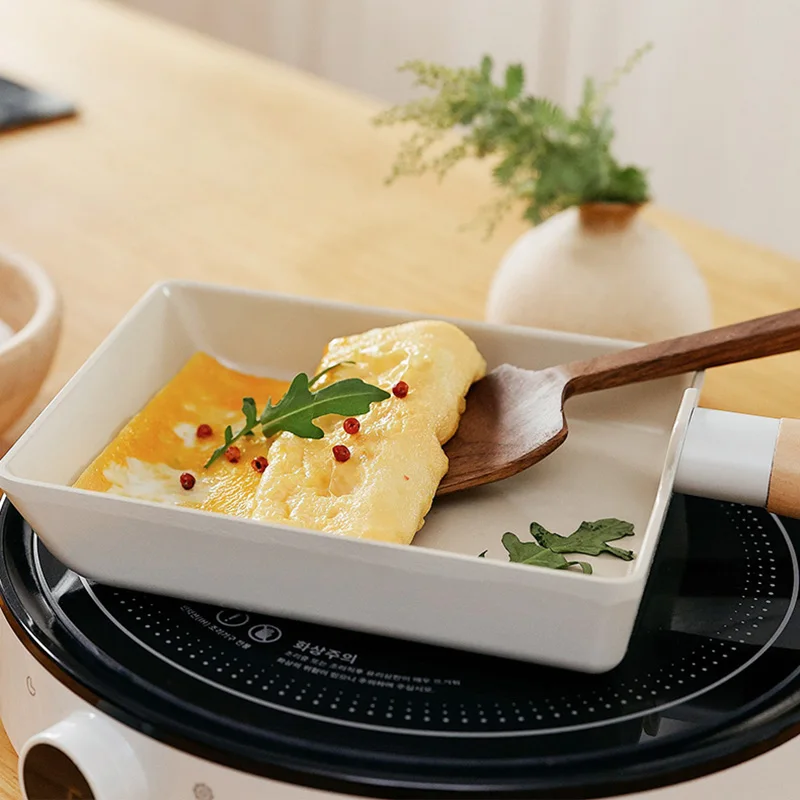 White Ceramic Frying Pan Korean Cookware Set Pot And Non Stick Cooking Pan  Set Breakfast Deep Fryer Japanese Kitchen Enamel Pan - Pans - AliExpress