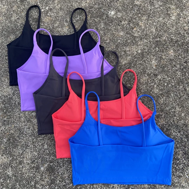 Sexy Backless Sports Bra Gym Workout Top Thin Slings Yoga Vest High Impact Fitness Bralette Crop Top Running Tight Underwear