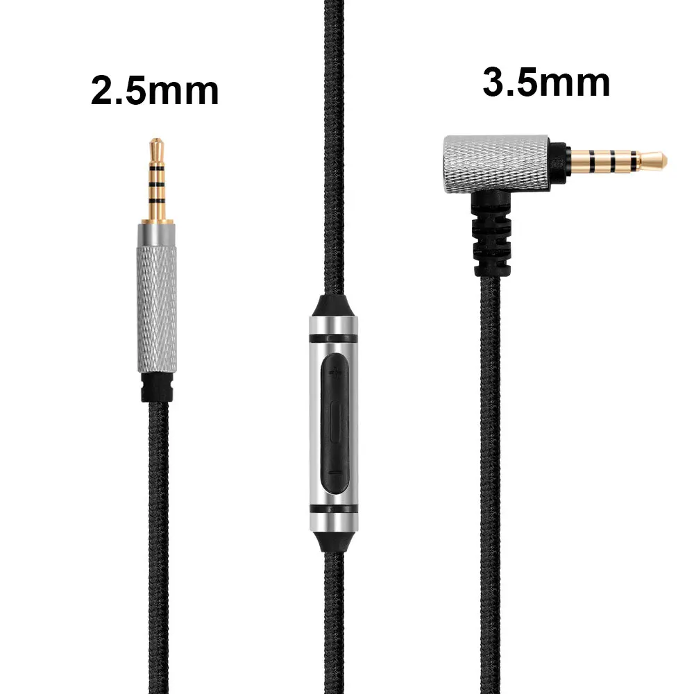 Replacement Nylon Braided Cable Extension Cord for Bose QC45 QC25 QC35 QuietComfort 45 25 35 700 OE2 OE2I Soundlink Headphones