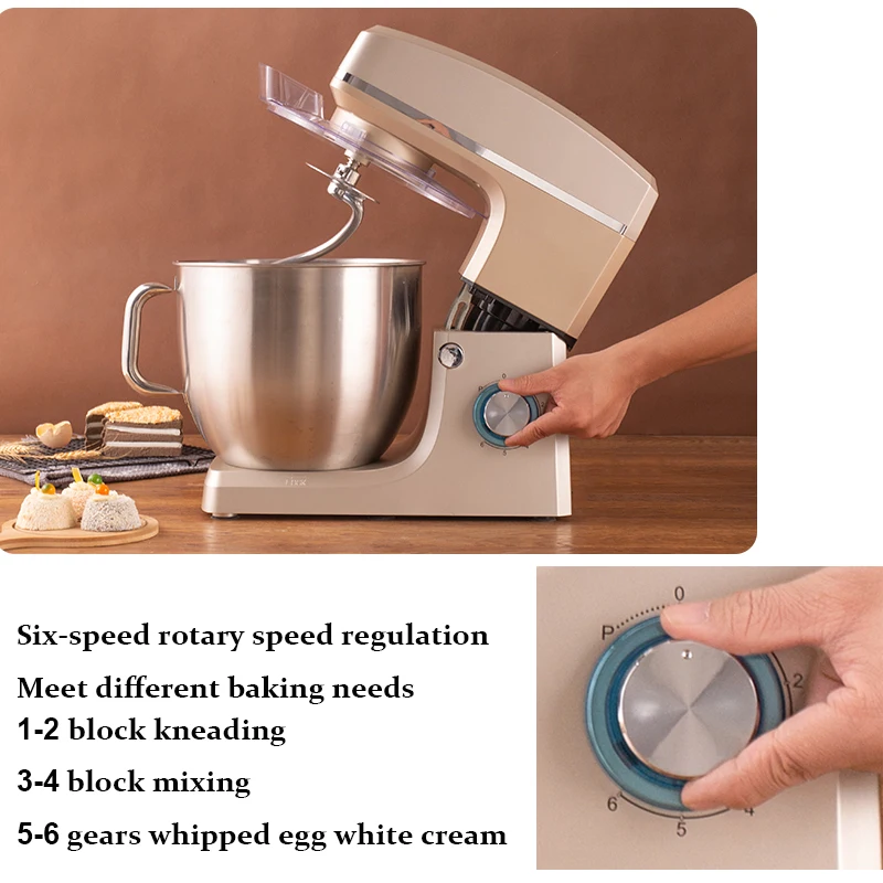 2200W Electric Milk Frother Cake Flour Dough Mixer Food Bread Stand Mixer Maker Chef Machine  Egg Beater 6 Speed Whisk 3