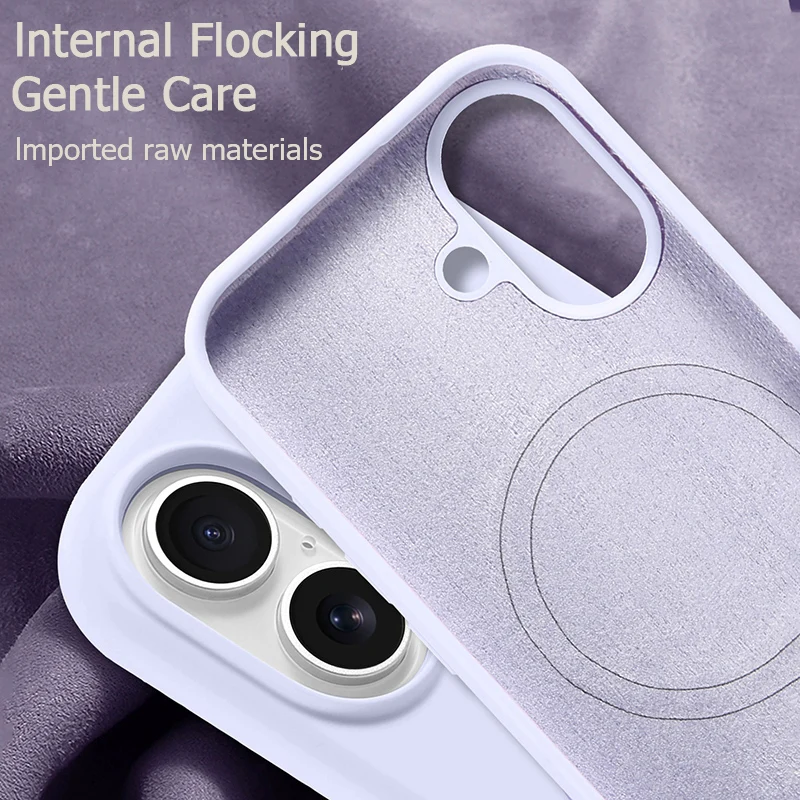 Premium Liquid Silicone Magnetic Wireless Charging Shockproof Case Cover