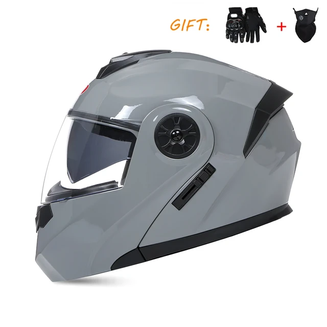 Casco De Moto Modular abatible hacia arriba Para hombre, visera