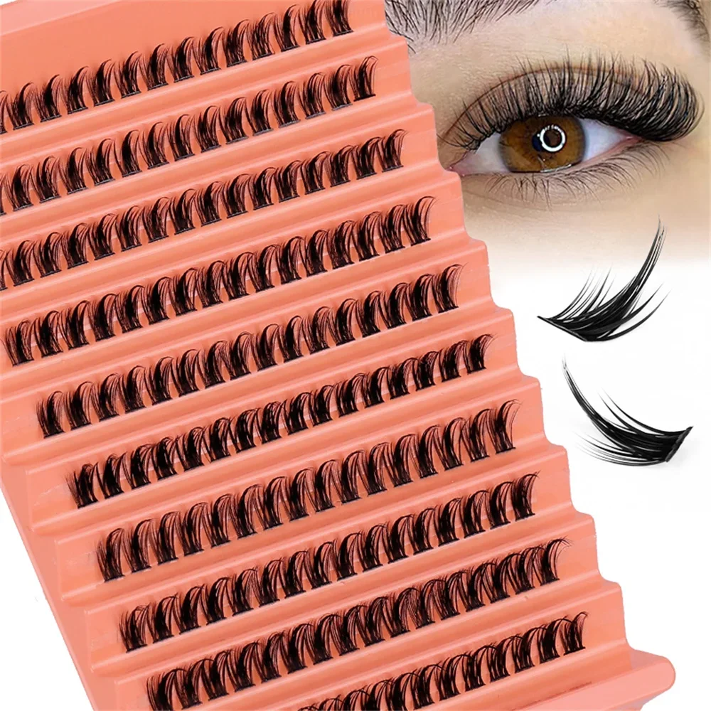 

Lash Clusters 160PCS D Curl Individual Lashes DIY Lash Extension Clusters Wispy Cluster Lashes Eyelash Clusters