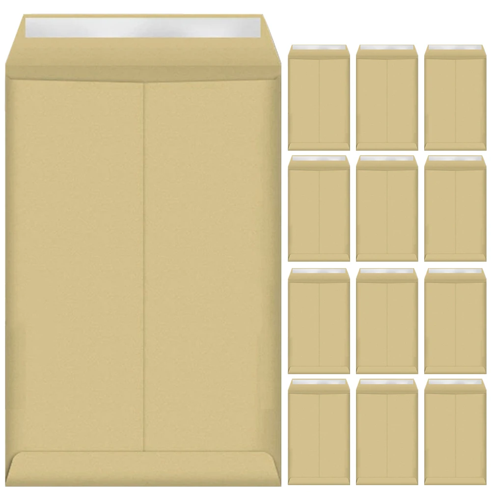 Convenient Envelopes Self-adhesive Storage Bags C4 File Bags Postcard Card Bag Gifts Envelopes Sealing Stickers 25Pcs