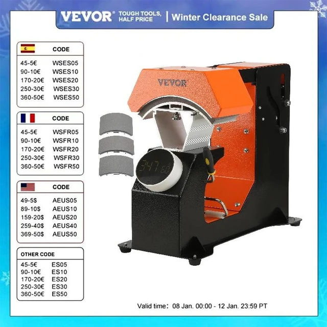 VEVOR Hat Heat Press Machine, 3-in-1 Auto Cap Heat Press with 3pcs  Interchangeable Platens (6.6''x 3.9, 6.6''x 3, and 6.1''x 2.75), Automatic  Release