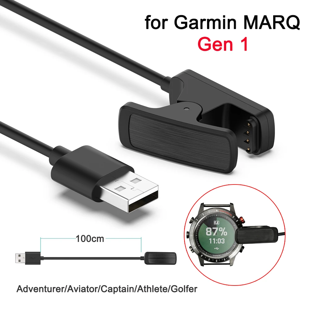 Caricabatterie Per Garmin Marq Gen1 Watch Clip Per Cavo Di Ricarica Marq1 Adventurer/Driver/Aviator/Captain/Atleta/Golfer Smartwatch