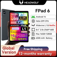 Headwolf FPad6 Android 14 Tablet G99 8-inch 2.5K IPS 16GB+128GB 6500mAh BT5.2 Widevine L1 GMS OTG Android Tablet 1